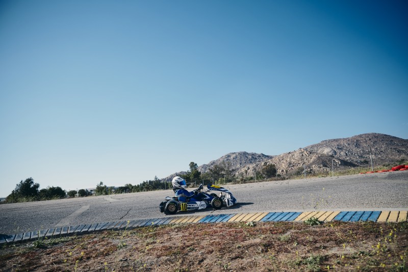 Reid Eck racing his kart at Apex Motorsports Park